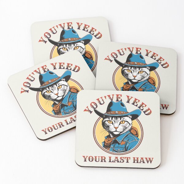 Item preview, You've Yeed Your Last Haw Cute Adorable Funny Cowboy Cat Ver 4 Funny Cowboy Quotes designed and sold by thecatcouch.