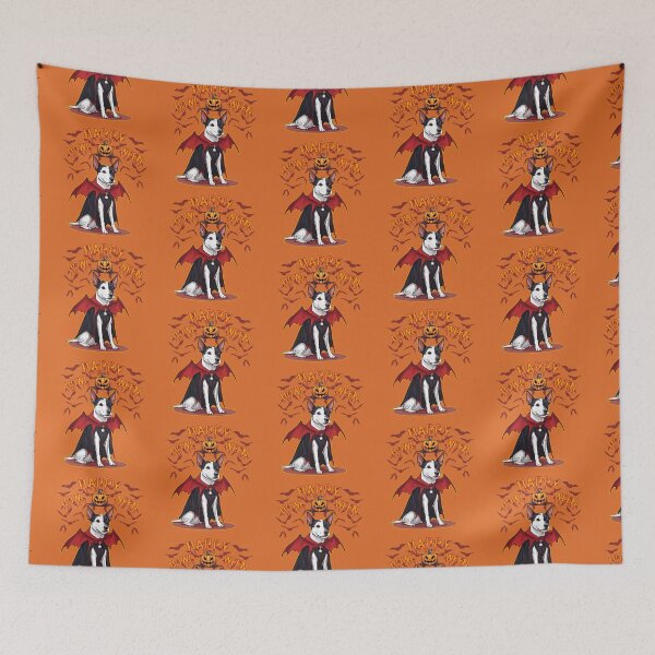 Item preview, Charming Toy Fox Terrier in Vampire Cape - "Happy Howloween" - Halloween Design for Products designed and sold by GoodyPaws.