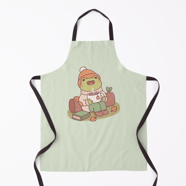 Item preview, Cute Frog With Beanie And Hot Tea Autumn Season designed and sold by rustydoodle.