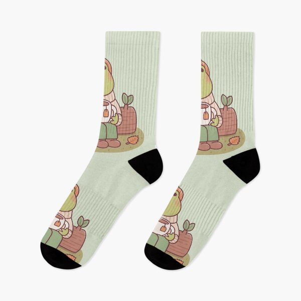 Item preview, Cute Frog With Beanie And Hot Tea Autumn Season designed and sold by rustydoodle.