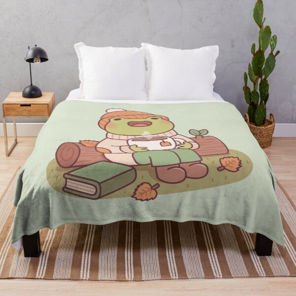 Item preview, Cute Frog With Beanie And Hot Tea Autumn Season designed and sold by rustydoodle.