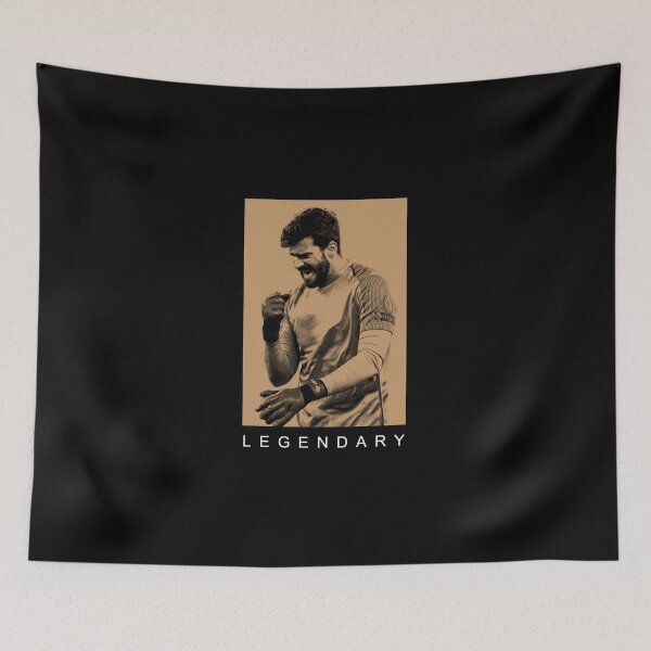 Item preview, Alisson Becker Liverpool Football Streetwear Black T-Shirt designed and sold by Vamos Store.