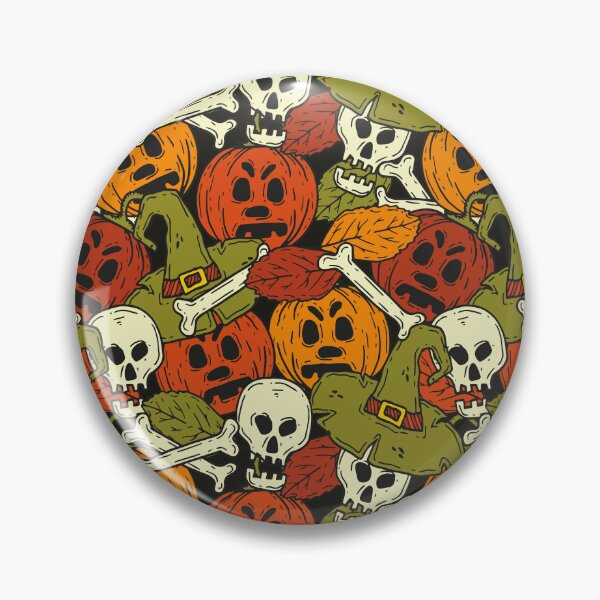 Item preview, spooky pumpkins bones pattern designed and sold by Mauswohn.