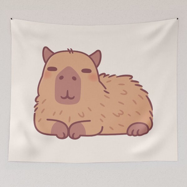 Item preview, Cute Resting Capybara Doodle designed and sold by rustydoodle.