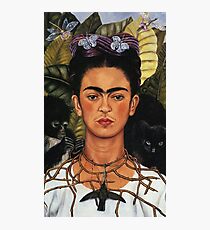 Frida Kahlo Selbstporträt mit Kolibri Fotodruck