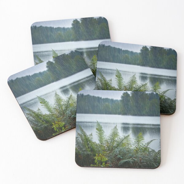 Item preview, Ferns bordering serene lake designed and sold by akaTheBlack.
