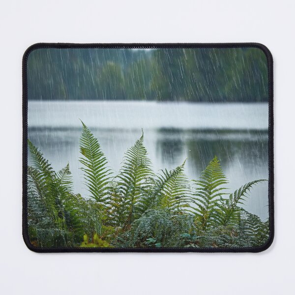 Item preview, Ferns bordering serene lake designed and sold by akaTheBlack.