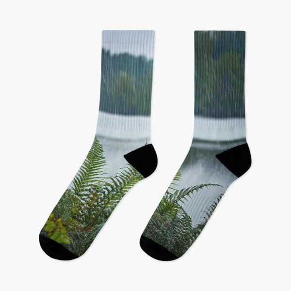 Item preview, Ferns bordering serene lake designed and sold by akaTheBlack.
