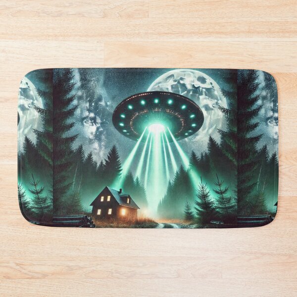 Item preview, Alien Encounter: Nighttime Descent in the Woods with Celestial Sky designed and sold by Meta2Physical.