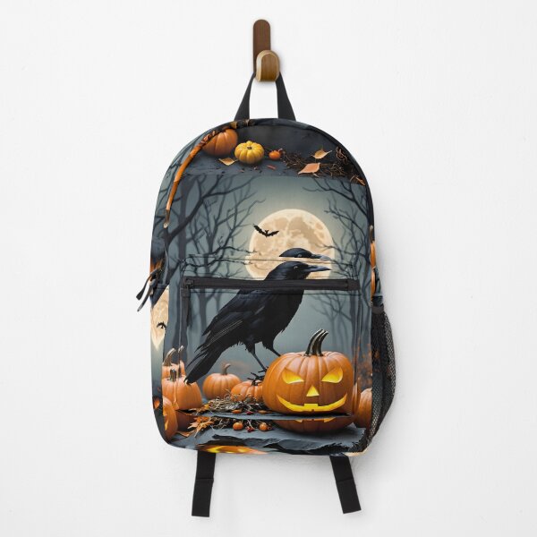 Item preview, Halloween crow in a Halloween scene  designed and sold by atlastroy.