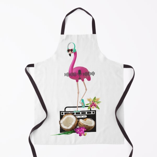 Item preview, "Flamingo T-Shirt Listening to Music on Vacation: Tropical Radio and Chill Coconut" designed and sold by BeYourself1993.