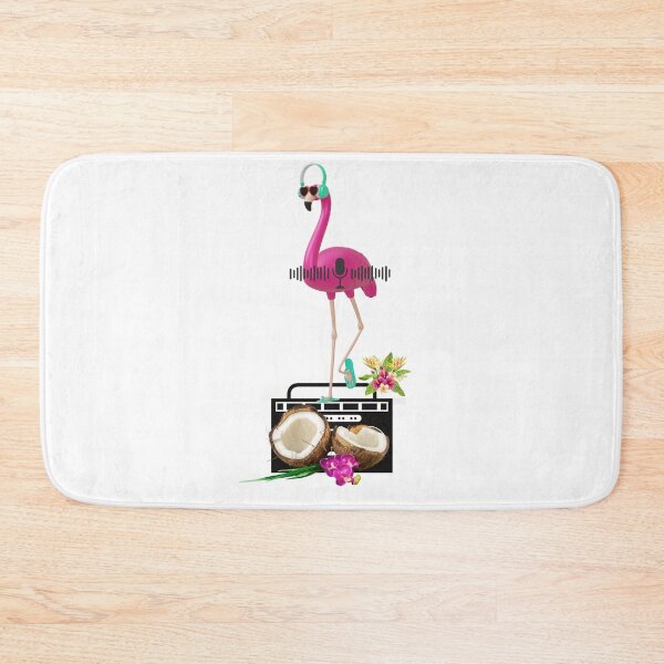 Item preview, "Flamingo T-Shirt Listening to Music on Vacation: Tropical Radio and Chill Coconut" designed and sold by BeYourself1993.