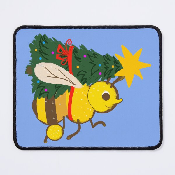 Item preview, Honey Bee with Christmas Tree designed and sold by pink-cowboy.