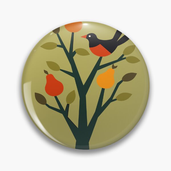 Item preview, A Partridge In A Pear Tree Cut-Out Stencil Retro Style 3 designed and sold by taiche.