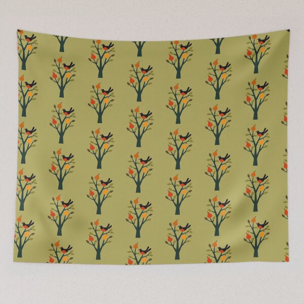 Item preview, A Partridge In A Pear Tree Cut-Out Stencil Retro Style 3 designed and sold by taiche.