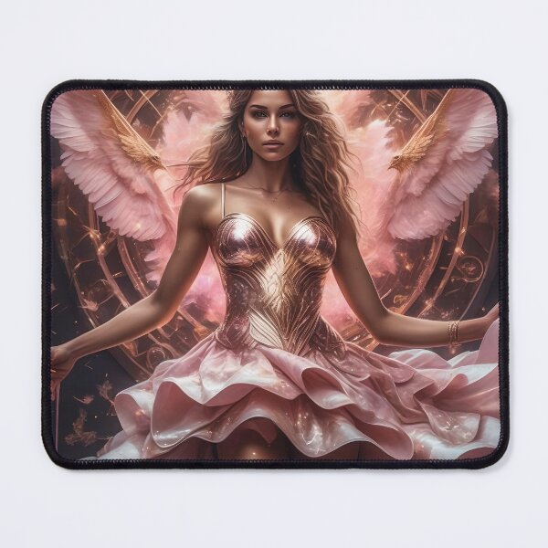 Item preview, Pink and Gold Ruffled Gown designed and sold by Fantasy-Fashion.
