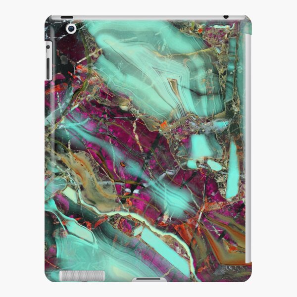 Purple And Teal Marble Gem Stone Pattern iPad Snap Case