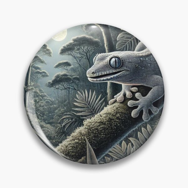 Item preview, Leachianus Gecko in New Caledonia - Nocturnal Tropical Forest Scene designed and sold by NocturnalNook.