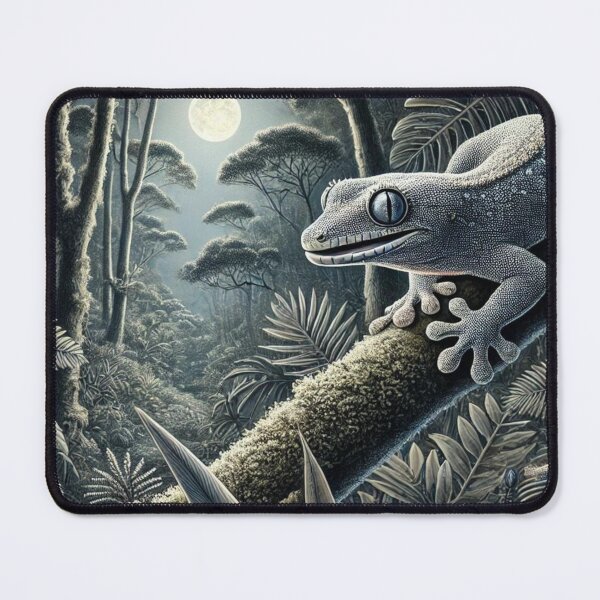 Item preview, Leachianus Gecko in New Caledonia - Nocturnal Tropical Forest Scene designed and sold by NocturnalNook.