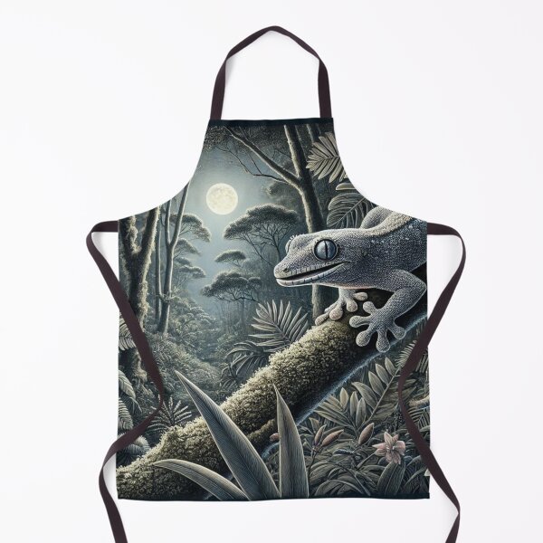 Item preview, Leachianus Gecko in New Caledonia - Nocturnal Tropical Forest Scene designed and sold by NocturnalNook.