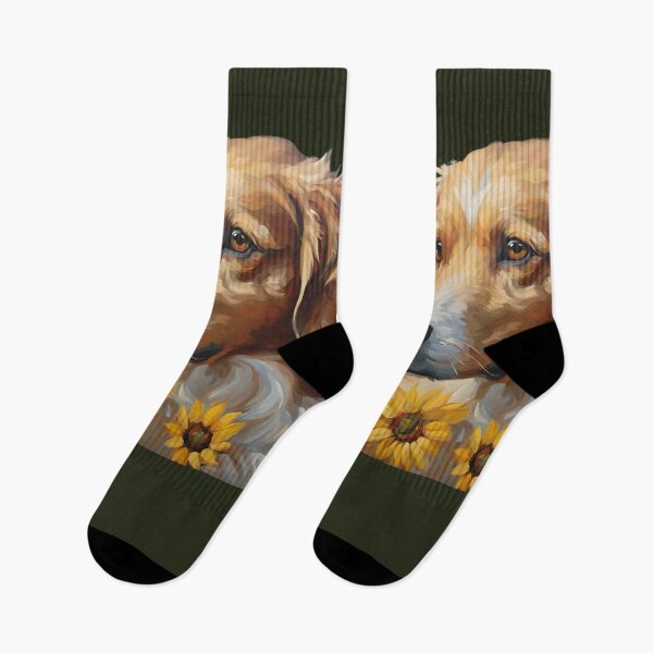 Item preview, Yellow Dog and Sunflower Flowers in the Forest | Natural Peace and Loyalty designed and sold by Diclebaybas.