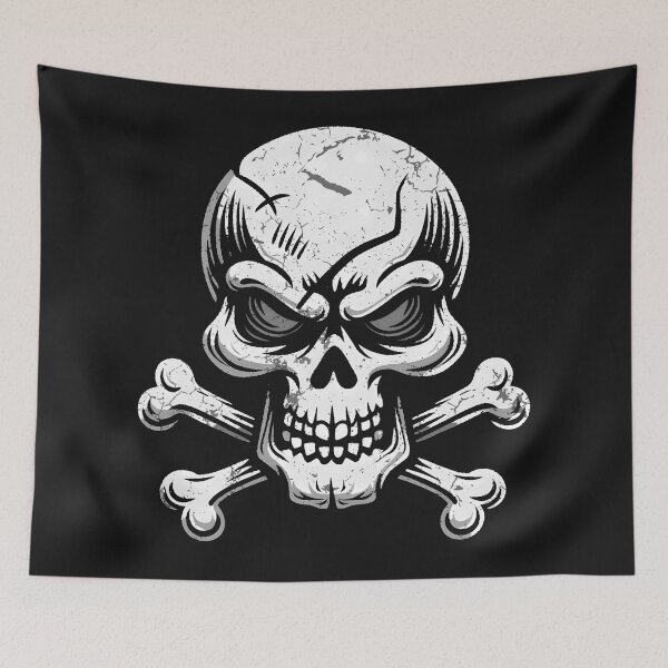 Item preview, Skull and Crossbones designed and sold by CreepyCornerArt.
