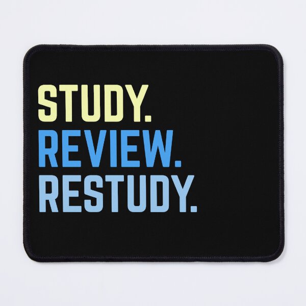 Item preview, Study, Review, Restudy – Education & Academic Excellence Tee designed and sold by PixelCraftBD.