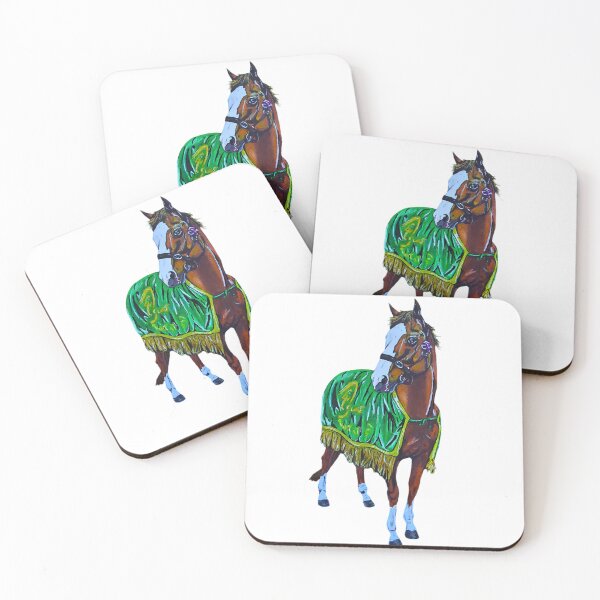Item preview, Thoroughbred racehorse chestnut blaze socks gelding champion beautiful designed and sold by Renee Pallister-Cook.