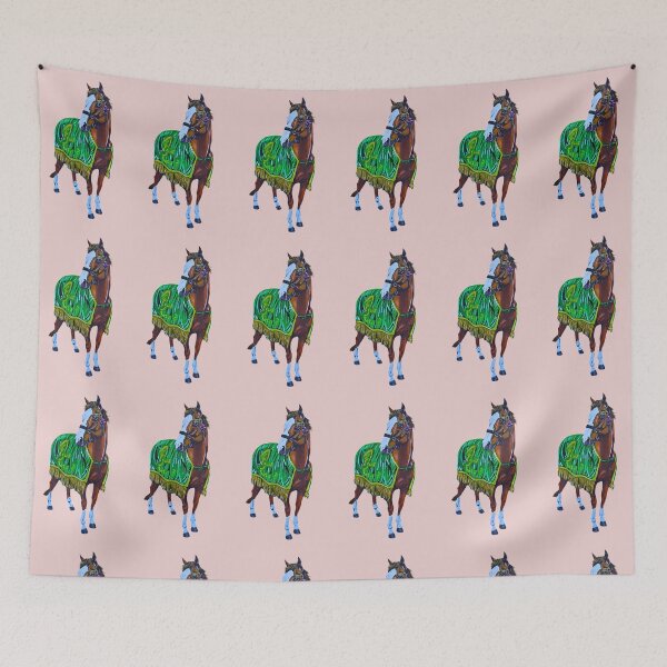 Item preview, Thoroughbred racehorse chestnut blaze socks gelding champion beautiful designed and sold by Renee Pallister-Cook.