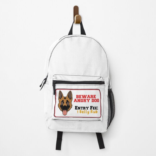 Item preview, German Shepherd Beware angry dog entry fee Belly rub designed and sold by SleekVisuals.