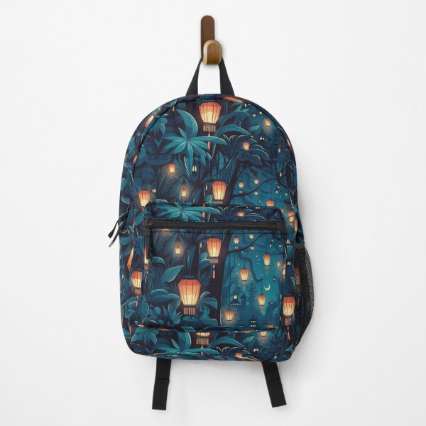 Item preview, Glowing Lanterns With Branches - With Leaves, Lanterns, Trees, In Air, With Moon designed and sold by 21 Dragonflies.