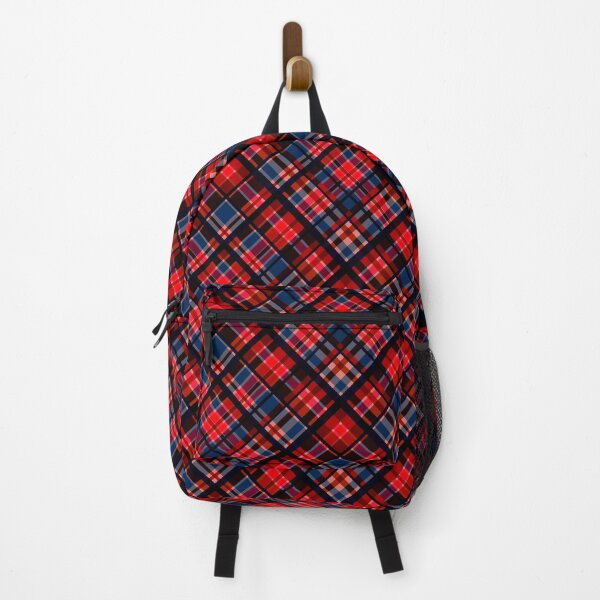 Item preview, red blue checkered pattern print designed and sold by fuzzyfox.