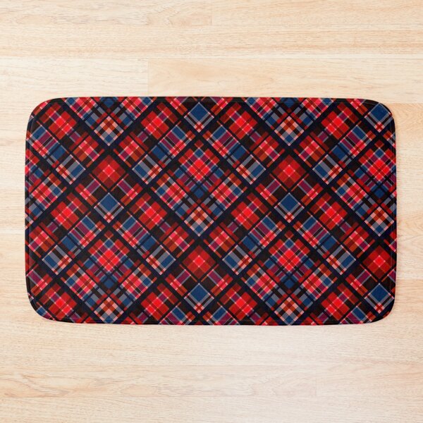 Item preview, red blue checkered pattern print designed and sold by fuzzyfox.