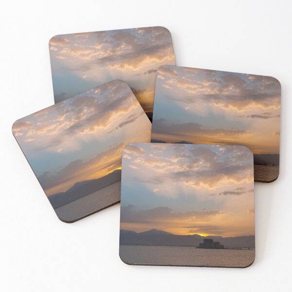 Item preview, Sunset of Bourtzi castle in Nafplio,  Greece designed and sold by panosmix.