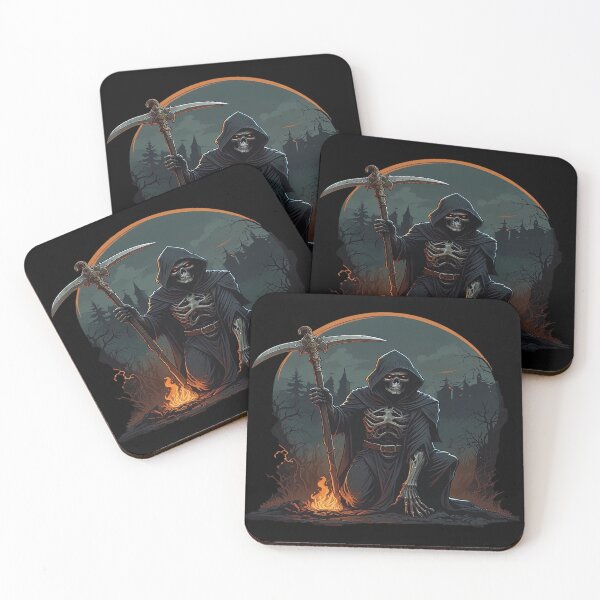 Item preview, Reaper's Campfire: Kneeling in the Flames designed and sold by Sensepiphoria.