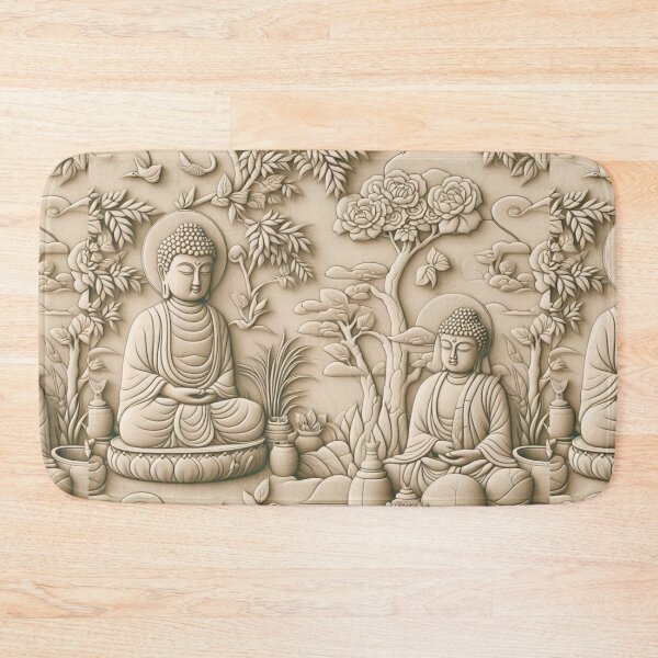 Item preview, Beige Peaceful Minimal Zen Garden Illustration – Tranquil Japanese Garden Art, Minimalist Zen Design, Sand Raking, Zen Stones, Meditative Garden Scene, Peaceful Zen Illustration designed and sold by 21 Dragonflies.