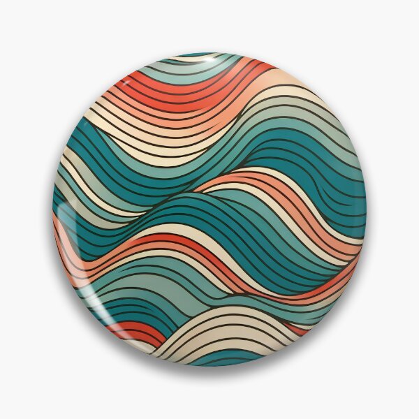 Item preview, Vintage Retro Wave Abstract Art 70s & 80s Color Palette designed and sold by RadiantFoxTees.