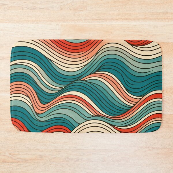 Item preview, Vintage Retro Wave Abstract Art 70s & 80s Color Palette designed and sold by RadiantFoxTees.
