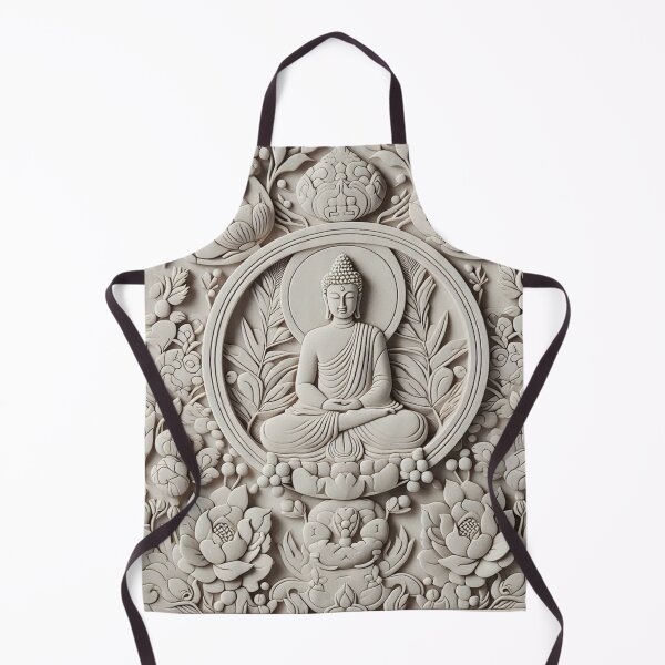 Item preview, Buddhist Minimal Beige Carving Pattern – Elegant Zen Design, Subtle Carvings, Tranquil Beige Background, Minimalist Buddhist Art, Serene Carving Motif designed and sold by 21 Dragonflies.