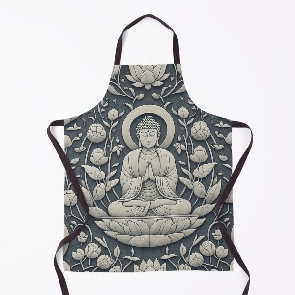 Item preview, Buddhist Minimal Beige Carving Pattern on Dark Grey – Elegant Zen Design, Subtle Carvings, Tranquil Beige Background, Minimalist Buddhist Art, Serene Carving Motif designed and sold by 21 Dragonflies.