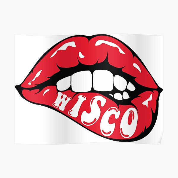 Wisco Lips Poster