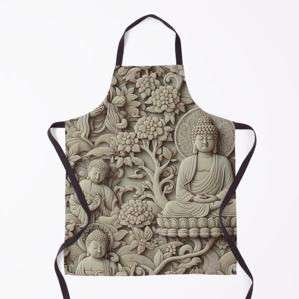 Item preview, Intricate Beige Chic Buddhist Minimal Beige Carving Pattern on Dark Grey – Elegant Zen Design, Subtle Carvings, Tranquil Beige Background, Minimalist Buddhist Art, Serene Carving Motif designed and sold by 21 Dragonflies.