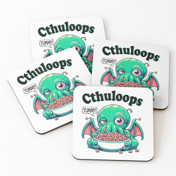 Item preview, Cthuloops Cereal Parody for Horror Fans - Funny Cthulhu designed and sold by Shirt-Face.