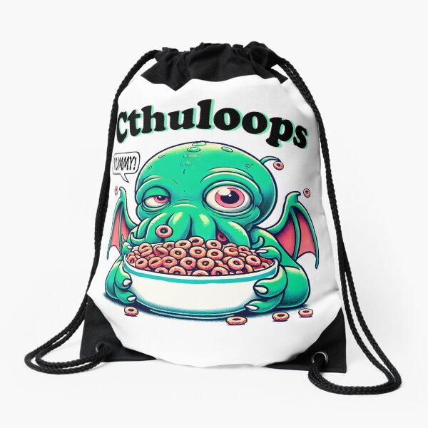 Item preview, Cthuloops Cereal Parody for Horror Fans - Funny Cthulhu designed and sold by Shirt-Face.