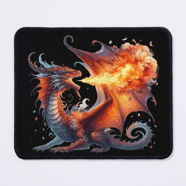 Item preview, Majestic Fiery Dragon Breathing Flames designed and sold by starlit-studios.