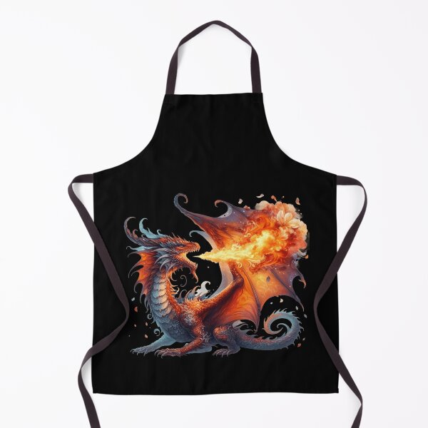 Item preview, Majestic Fiery Dragon Breathing Flames designed and sold by starlit-studios.