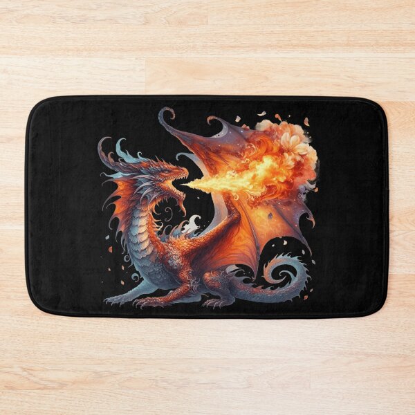 Item preview, Majestic Fiery Dragon Breathing Flames designed and sold by starlit-studios.