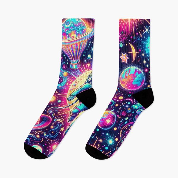 Item preview, Neon Cosmic Astronaut Space Pattern designed and sold by clipify.