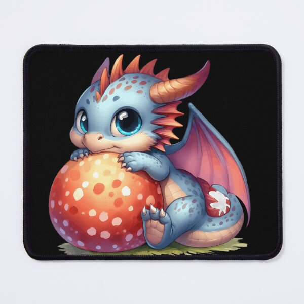 Item preview, Cute Baby Dragon Hugging a Spotted Egg designed and sold by starlit-studios.