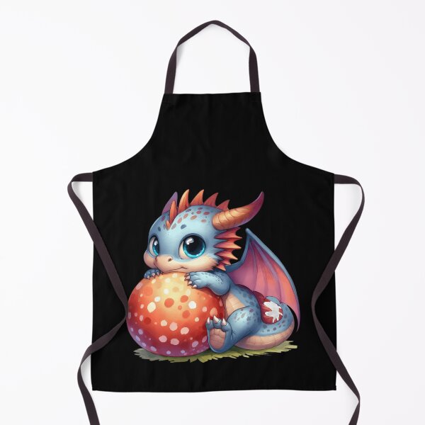 Item preview, Cute Baby Dragon Hugging a Spotted Egg designed and sold by starlit-studios.